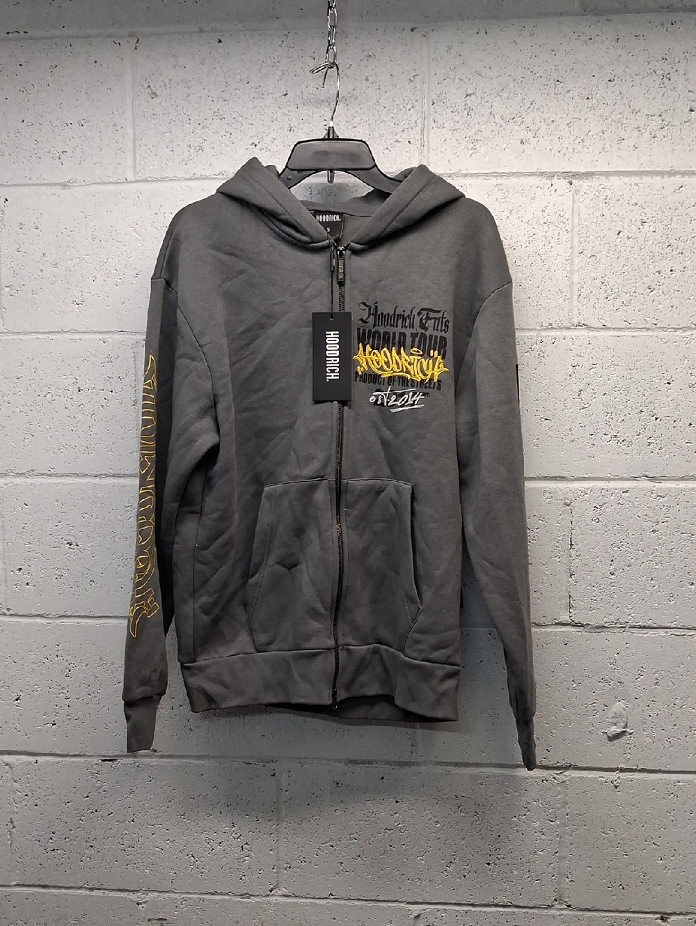 NWT Hoodrich Zip-Up Hoodie with Gold Script